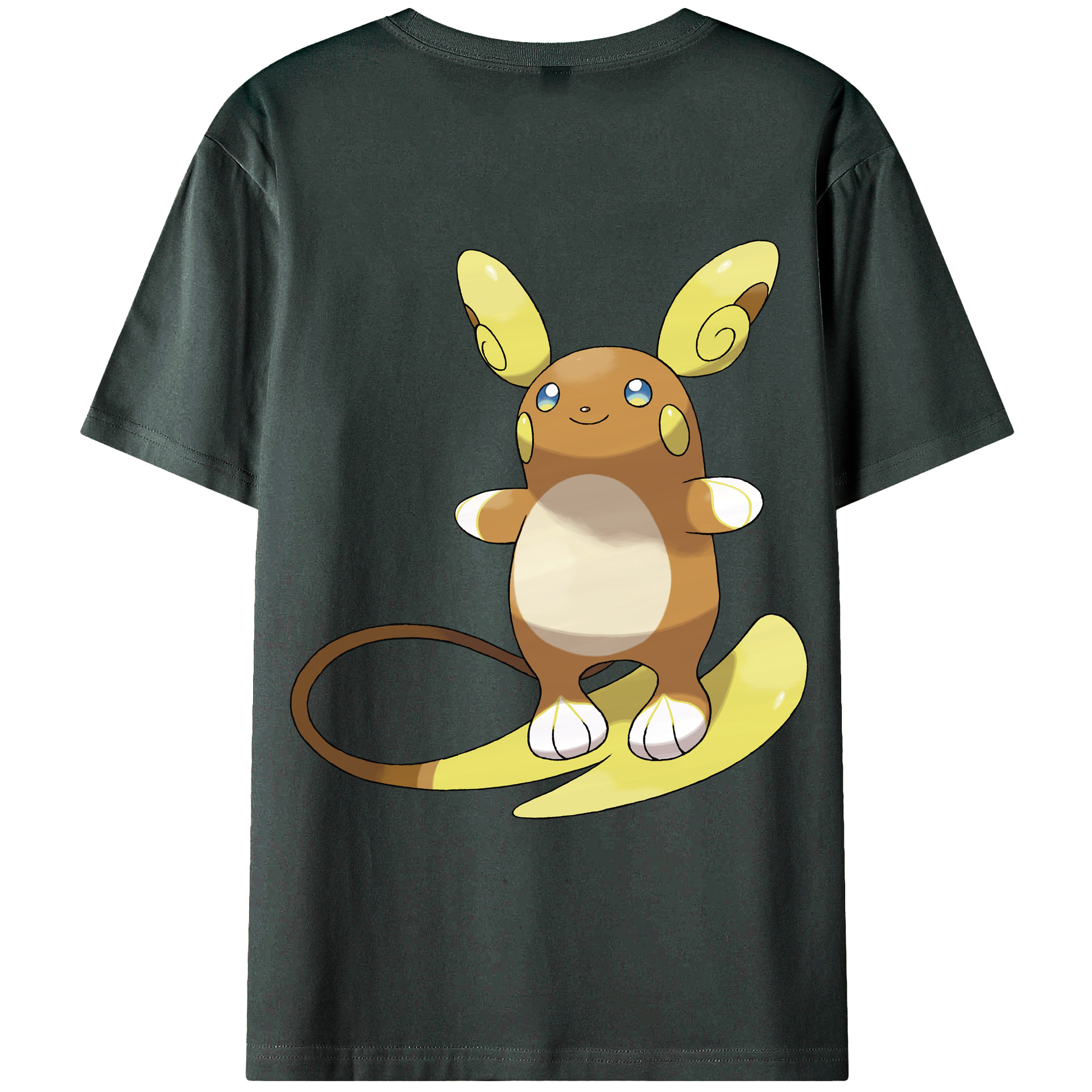 （画像用） ポケットモンスター Pokémon 綿100％ メンズ半袖Tシャツ（バックプリント） 通気性